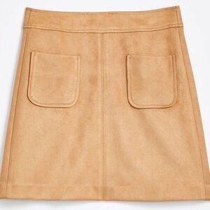 LOFT Camel Mini Skirt with Pockets